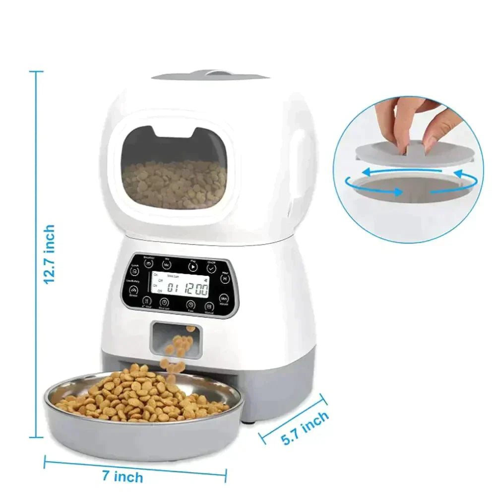 automatic pet feeder, dog feeder, pet food dispenser, cat slow feeder, best slow feeder dog bowl, electronic dog bowl