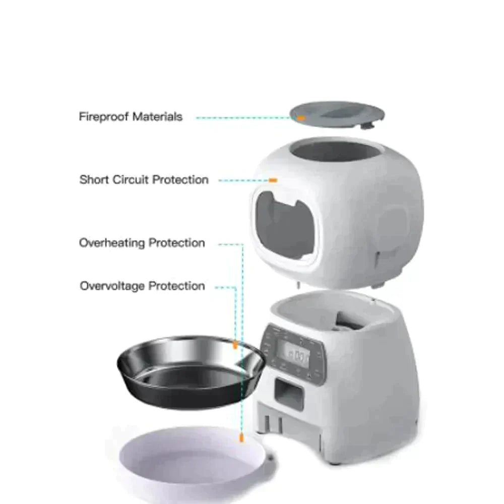 automatic pet feeder, dog feeder, pet food dispenser, cat slow feeder, best slow feeder dog bowl, electronic dog bowl