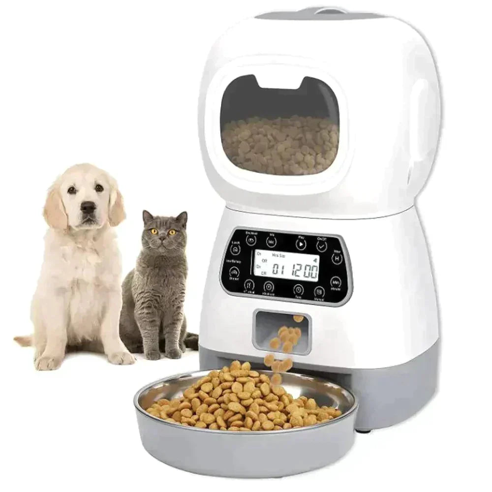 automatic pet feeder, dog feeder, pet food dispenser, cat slow feeder, best slow feeder dog bowl, electronic dog bowl