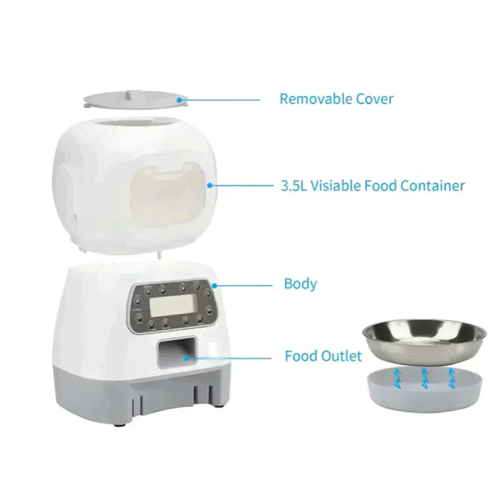 automatic pet feeder, dog feeder, pet food dispenser, cat slow feeder, best slow feeder dog bowl, electronic dog bowl