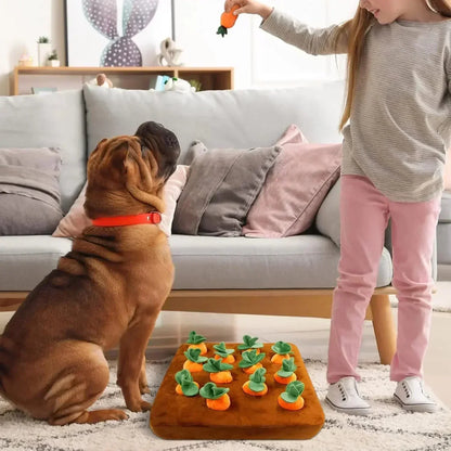 carrot farm interactive plush dog toy, dog toy, best dog toys, pet dog toy, pet smart dog toys, dog toy shop, best dog toys ever