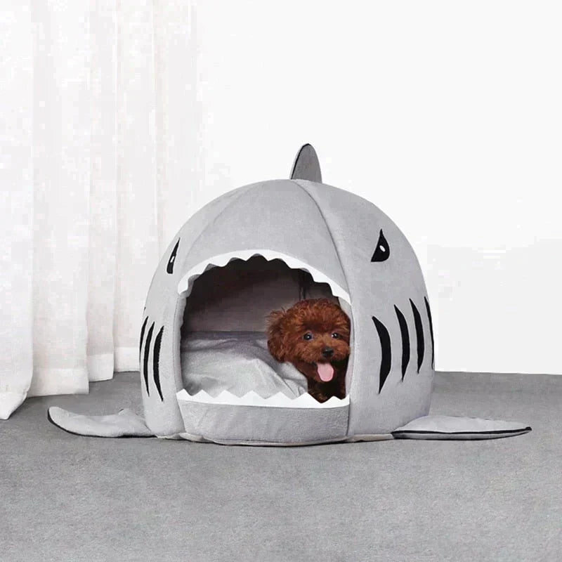 shark pet bed, large shark dog bed, shark mouth dog bed, shark mouth pet bed, shark shaped dog bed