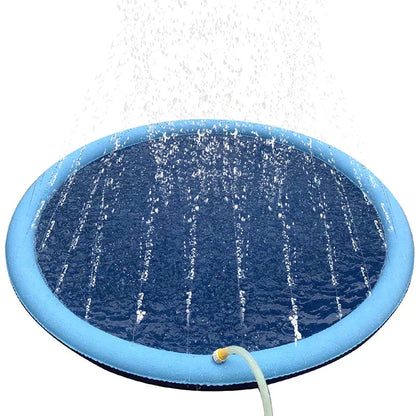 pet sprinkler pad, dog sprinkler pool, best dog water mat sprinkler, sprinkler pool for dogs, pet sprinkler splash pad