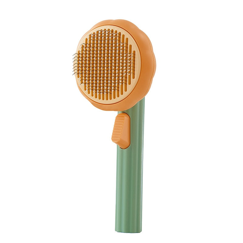 pumpkin pet brush, cute pumpkin self cleaning, cat brush for shedding, brushes pumpkin for Dogs, pumpkin cat hair brush, pumpkin self cleaning brush