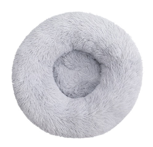 calming dog & cat bed, warming cozy soft round bed, best pet supplies round dog bed, plush calming dog bed, soft fuzzy calming bed for dogs, best round small dog bed