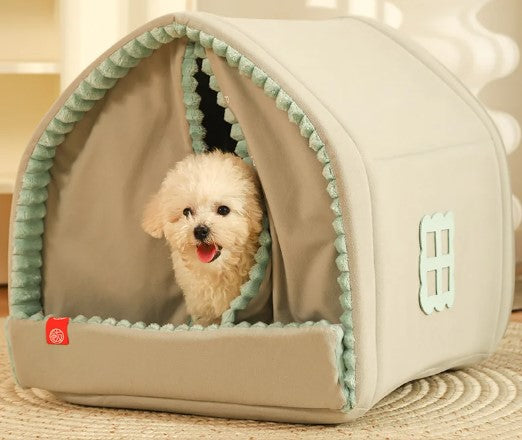 Enclosed House bed for pet, pet beds on sale, best cat beds, best soft dog bed, stylish cat bed